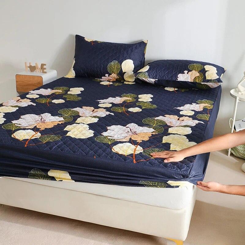 Αδιάβροχο Πάχος Διαδικασία Καπιτονέ Κινούμενα Σχέδια Λαγουδάκι Προστατευτικό Στρώματος, Ρυθμιζόμενο Σεντόνι με Λάστιχο 160x200, Προσαρμόσιμο Μέγεθος