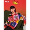 FILA Unisex Square Plaid Graffiti Knit Sweater