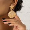 Personalized Niche Exquisite Marine Life Style Beach Shell Shape Oil Stud Earrings