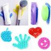 Double Durable Cartoon Shape PVC Soap Sucker Bathroom Accessories Window Sticker Suction Cup