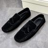 Bekväma Herrskor i Läder Casual Klänningsskor Slip-on Designer Formella Loafers Punkstil Herr Mockasiner Andningsbara Herr Körskor