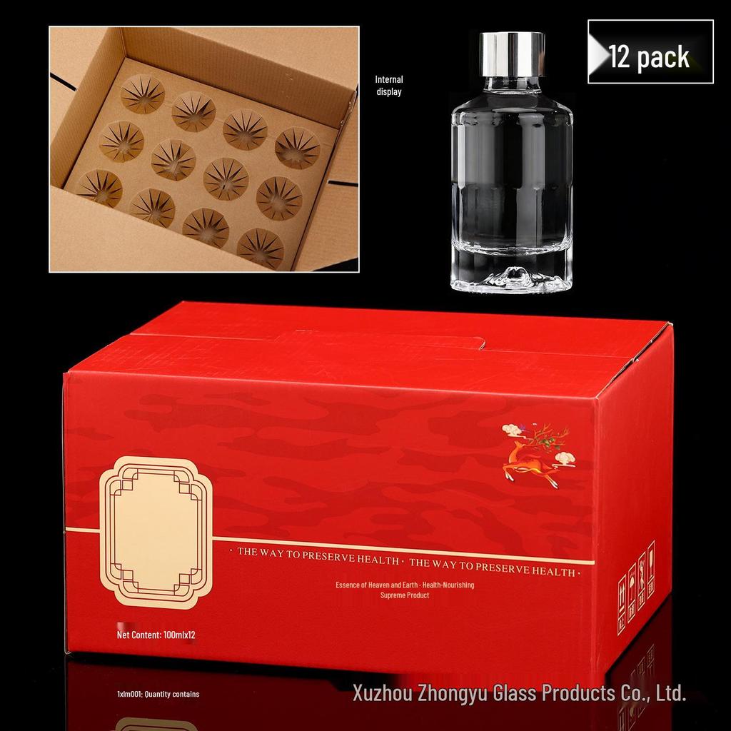 100ml Premium White Glass Empty Wine Bottle for Home Brew and Gift Collections