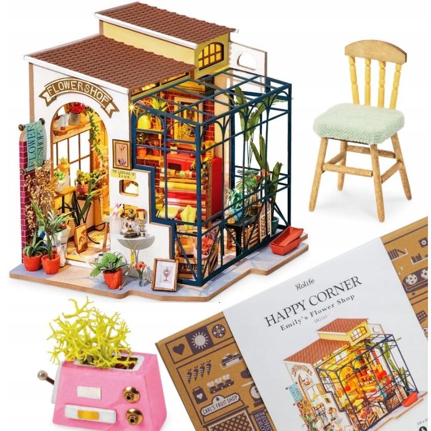 Emily's Floraria 3D Puzzle DIY House Model 206 Pieces Wooden Assembly Toy Creative Gift