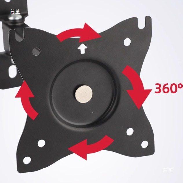 

Universal Telescopic Wall Mount for 10-27 LCD Monitors & TVs, 360° Rotatable Stand with Shelf