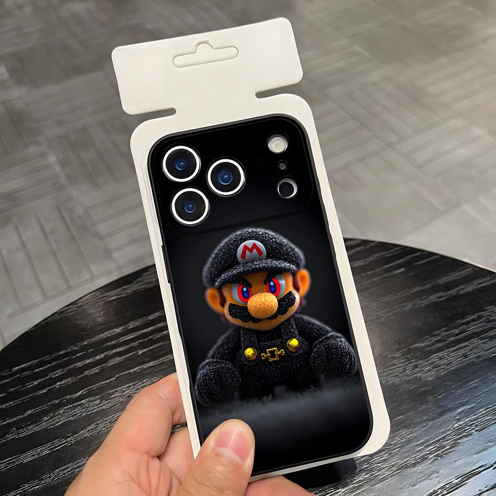 S-Super M-Mario Phone Case For IPhone 17 Air 16 E Pro Max 15 14 13 Mini 12 Pro 11 Max Plus Black Soft Shell