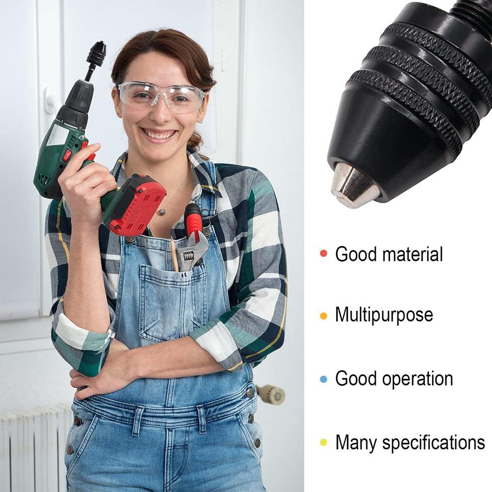 Neu 4 Stück 1/4" Sechskantschaft Schlüsselloser Bohrfutteradapter Bit Schnellwechselkonverter Schrauber