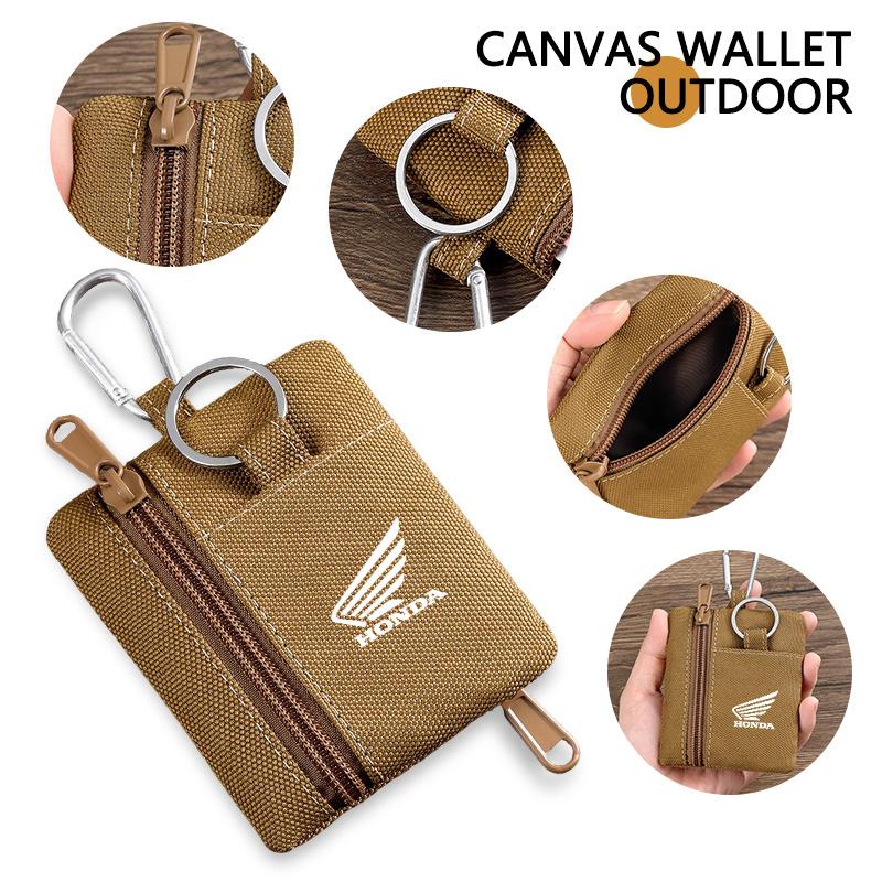 Outdoor Molle Pouch Wallet Portable Key Card Case Purse With Carabiner For HONDA Hornet NT1100 CBR CB Shadow PCX VFR XADV Forza ZP8