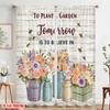 2pcs 2D Flat Printing Window Curtains Floral Garden Belief Tomorrow Polyester Without Electricity Family Party Perfect for Home