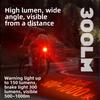 Rechargeable Bike Rear Light with Smart Brake Sensor, Long Battery Life, Safety Taillight for Road & Mountain Bike Night Cycling
