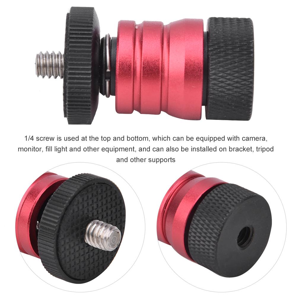 Quick Release Plate Small Ballhead Hot Shoe Mount Base for Monitor Camera Camcorder