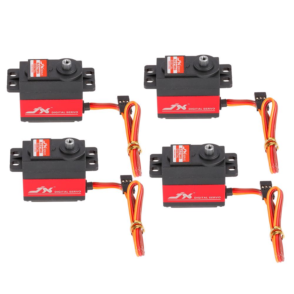 4pcs JX PDI-6221MG Metal Gear Digital Servo 20kg Torque Aluminums Case for 1:10 1:8 RC car BUGGY TRUCK
