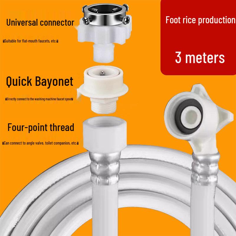 Anti-Detachment Extended Water Inlet Hose for Fully Automatic Washing Machine