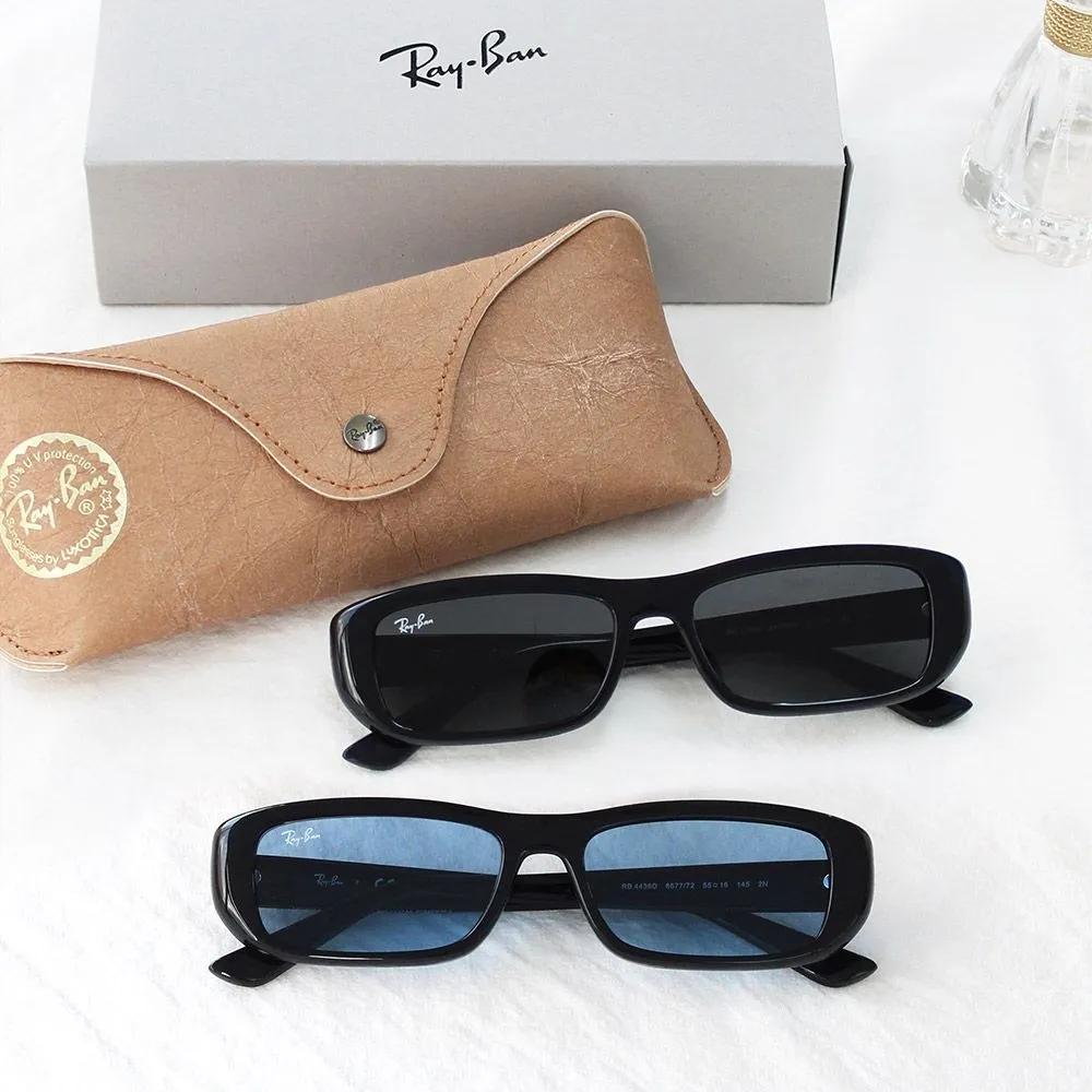 Ray-Ban RB4436D 667772 Blue Tinted Square Horn-rimmed Sunglasses