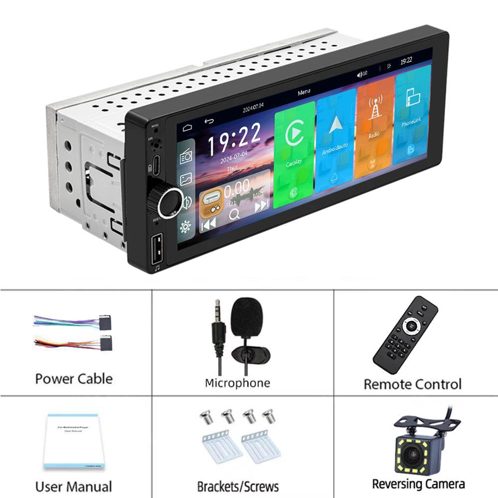 

TOYOUSONIC 6.9 сенсорный экран радио универсальный мультимедийный видеоплеер 1Din WiFi Carplay авто стерео GPS навигация IPS без DVD 6.86-radio