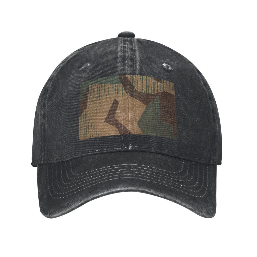 Splintertarn GerUnisex WW2 Camouflage Army Military Camo Denim Fabric Cap Casual Baseball Caps Adjustable Hat Unisex Baseball Hats