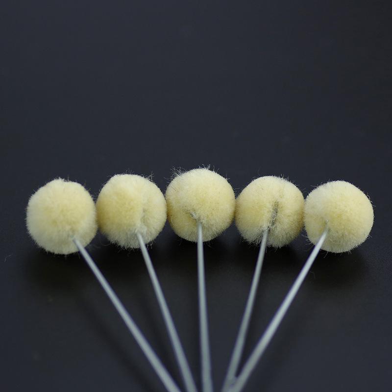 50pcs Wool Balls Painting Brush Assisted Dyeing Leather Dauber Wool Dyeing Brush Sponge Paint Brush