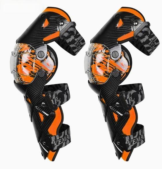 

Защитное снаряжение для гонок на внедорожниках, дышащие наколенники для электроскутера, мотоцикла, защита от падений, леггинсы на все времена года One Size оранжевый