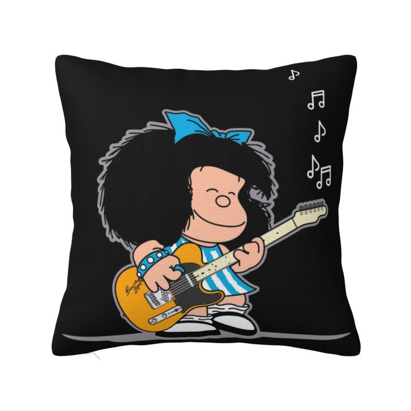 Custom Mafalda Kawaii Vintage Quino Comic Cartoon Mang Anime Throw Pillow for Living Room Luxury Cushion Cover Square Pillowcase