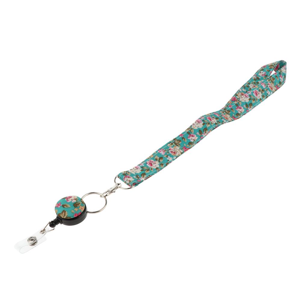 Cloth Material Card Holder Lanyard Badge Holder Neck Strap with Metal Lobster Hook for Factory Worker