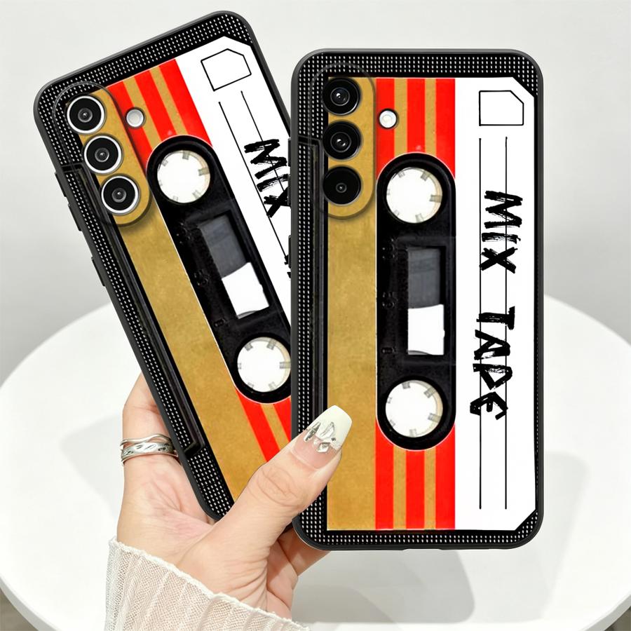 Stripe Vintage Cassette Phone Cover Case for Samsung Galaxy A57 A23 A05 A37 A25 A16 A73 A51 A15 A55 A06 A13 A41 A50 A52 A36 A53
