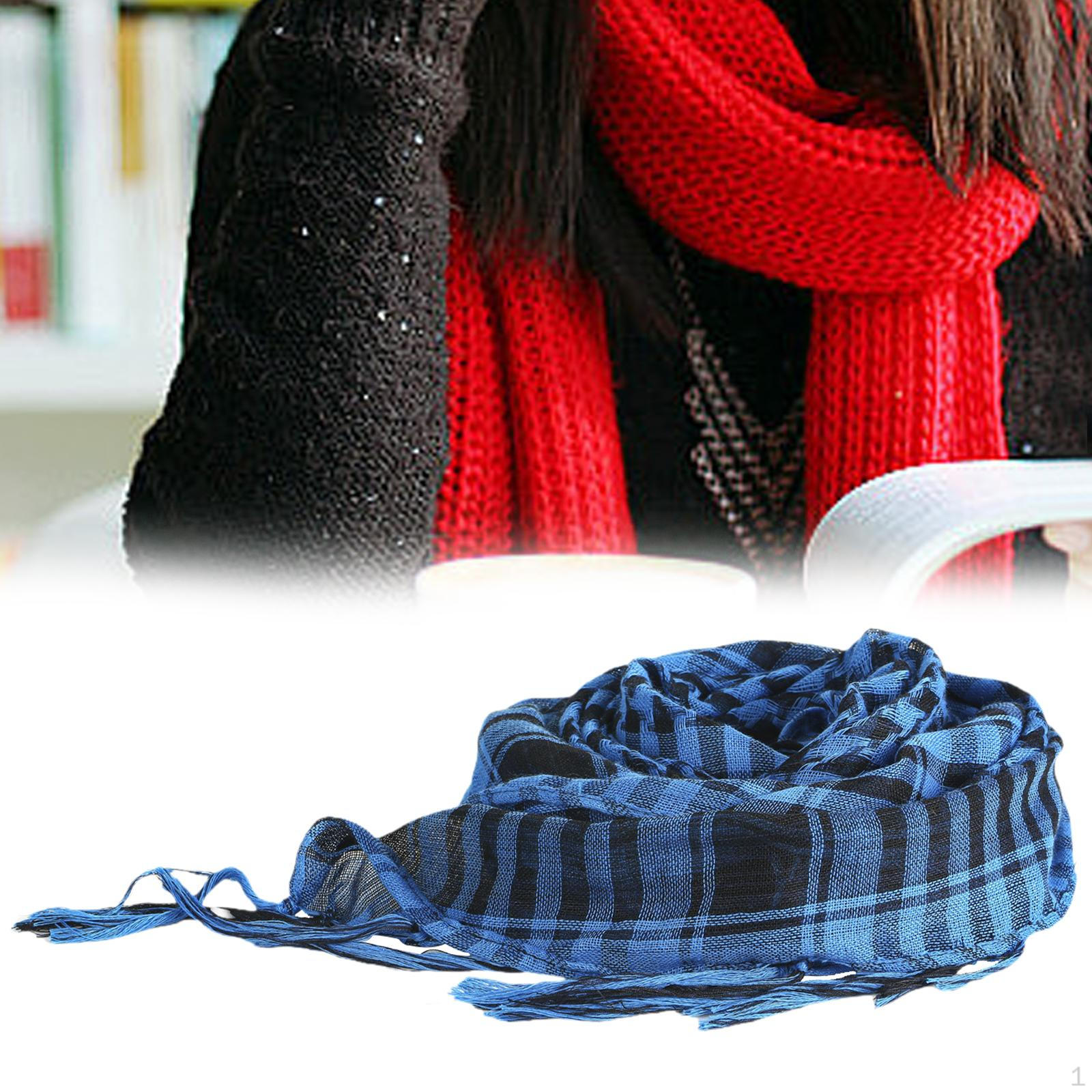 

Открытый арабский шарф арабский шарф тюрбан с защитой от песка для скалолазания шопинга походов Blue Black