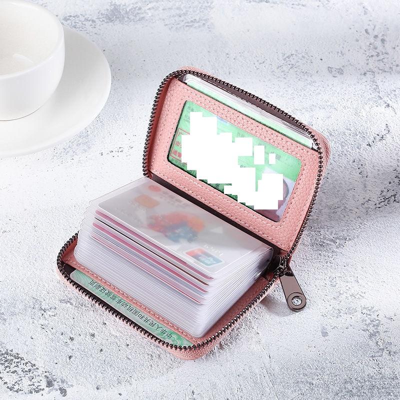 Kartenhalter PU Business Bank Kredit Bus ID Kartenhalter Abdeckung Münzfach Anti Entmagnetisierung Geldbörsen Tasche