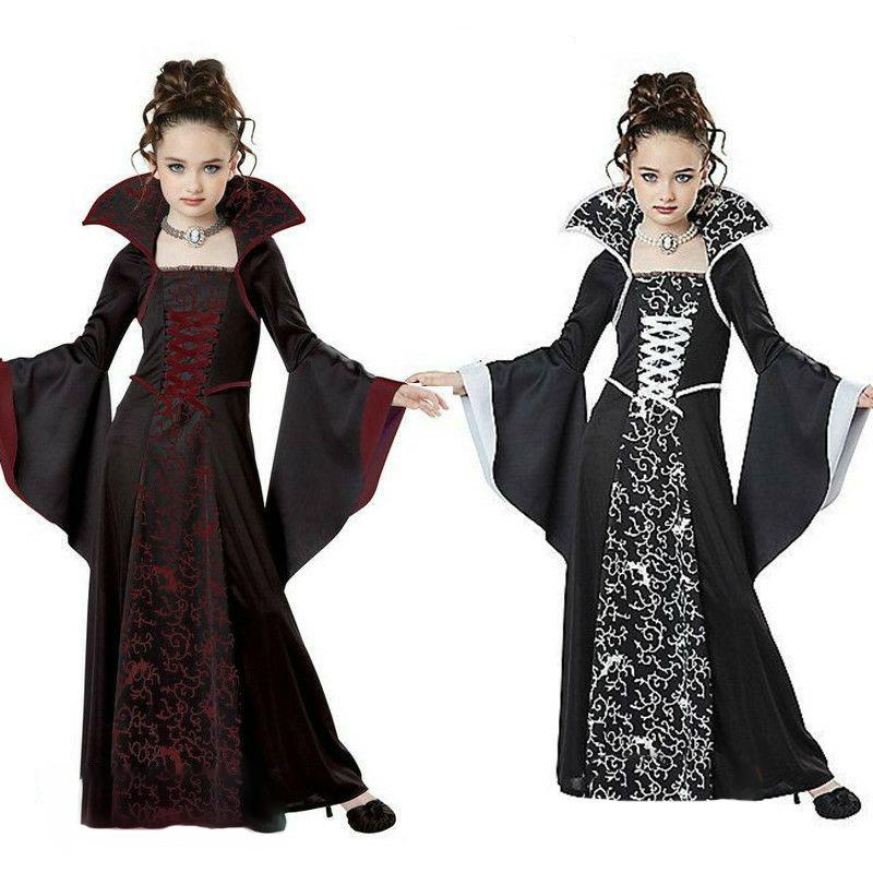 Halloween Children's Witch Vampire Cosplay Costume Girls Carnival Dress Up Party  Children's Performance Clothing