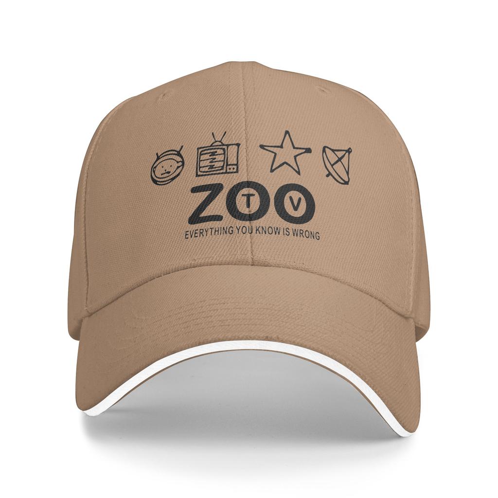 Summer U2  Zoo TV Baseball Cap  Outdoor Gym y2k Cute Custom Logo Sun Trucker Hat UnisexTeens Sunscreen Baseball Caps
