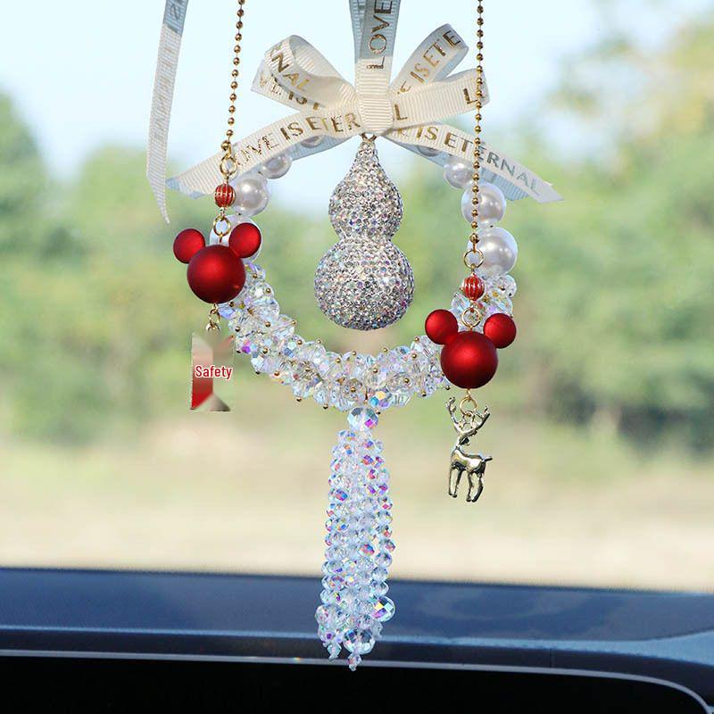 Crystal Gourd Car Safety Pendant for Rearview Mirror - Goddess Vibe Interior Decoration