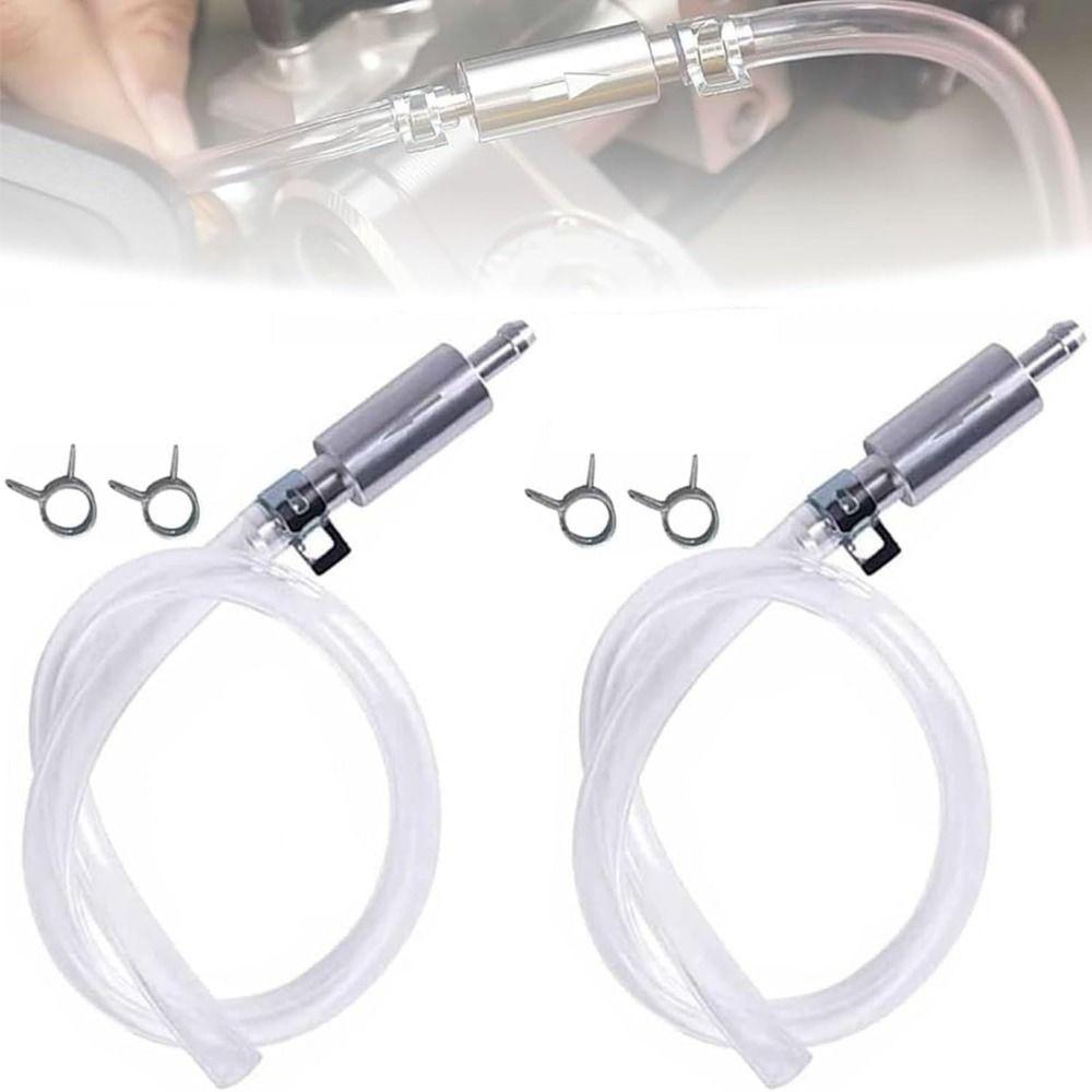 2Pack One Way Check Valve Motorcycle Brake Bleeder Hose Kit Motorcycle Maintenance
