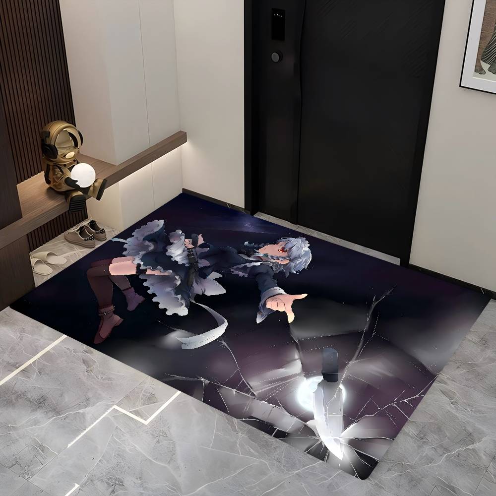 Sakuya Izayoi Cartoon Floor Mat Cheaper Anti-slip Modern Living Room Balcony Printed Bedside Mats