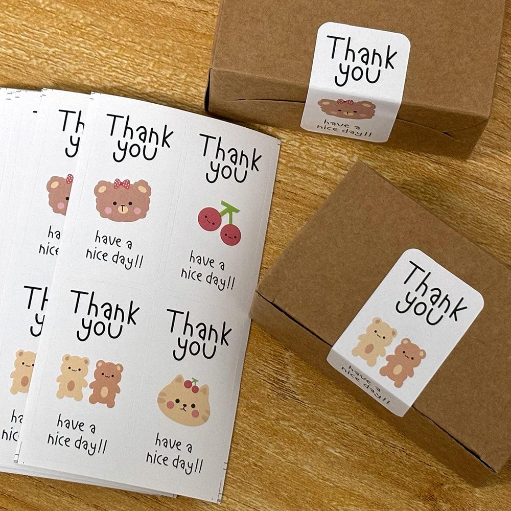 100pcs/wrap This Package Is Happy To See You Too Stickers Small Business Gift box packaging decor Thank You Sticker Seal Labels