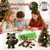 Christmas Button Ornament Funny Animal Christmas Decoration Buttons Seasonal Decor Holiday Party Supplies For Bedroom Office