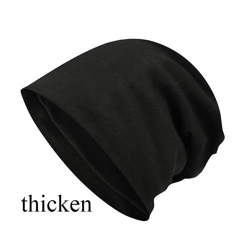 

Твердая утолщенная вязаная шапка-бини для женщин, мягкая, удобная, дышащая, вязаная шапка, женская, модная, простая, ветрозащитная, теплая шапка для осени и зимы M чёрный