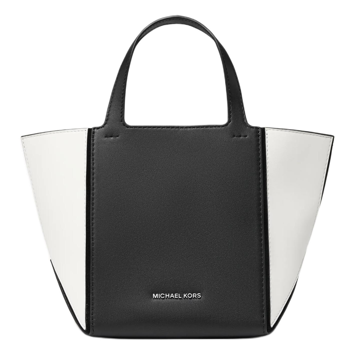 

Michael Kors MK Jordi Silver Logo Calfskin Tote Bag Unisex tote bags Black White 30F5T9JT5T-BLACK/WHITE Basic Set (Bag+Dust Bag)