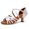 Upgrade  Hot Selling Heel 7/5cm Silk Satin Latin Ballroom BD Dance Latin Shoes Women Dance Shoes