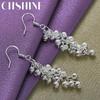 CHSHINE 925 Sterling Silver Matte Grape Drop Earrings For Women Wedding Party Fashion Charm Jewelry