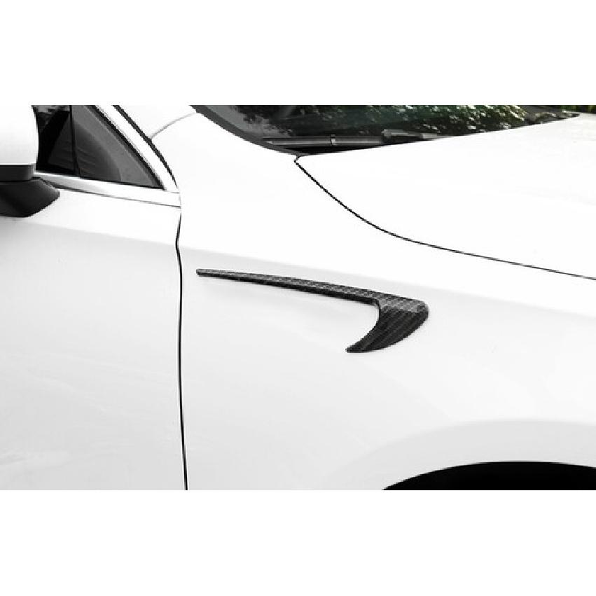 Side Vent Fender Flank Cover Trim For Mercedes-Benz GLC ABS Carbon Fiber 2016-21