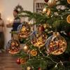 Eingebaute Leuchte Weihnachtsdekoration Warmes Licht Weihnachtskugel Story Ornament Feiertag Heimdeko