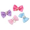 20pcs Elastic Band Pet Pearl Hair Ties Polka Dot Pattern Dog Bow Hair Bands  Daily Decoration