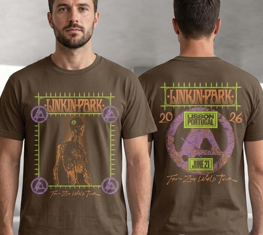 Linkin Park Lissabon Portugal 2026 Exklusives Stadt-Merchandise Rock In Rio Am Juni Shirt