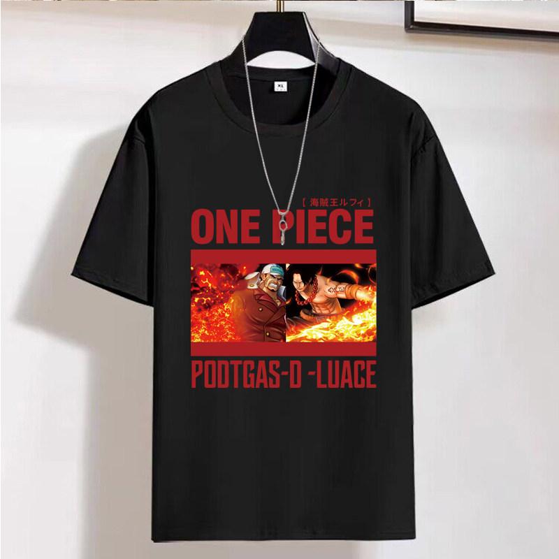 One Piece Anime Printed Shortsleeved Tshirt for Men on Instagram A Trendy and Casual Base Layer for Men in Summer