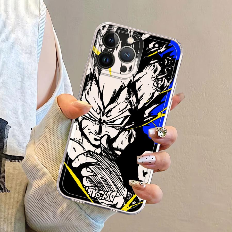 Case for iPhone 17 Pro Max 15 7 8 11 16 14 Plus Air 12 Mini 13 Pro XS Max XR Soft Phone Cover Dragon Bll Son Goku Vegta