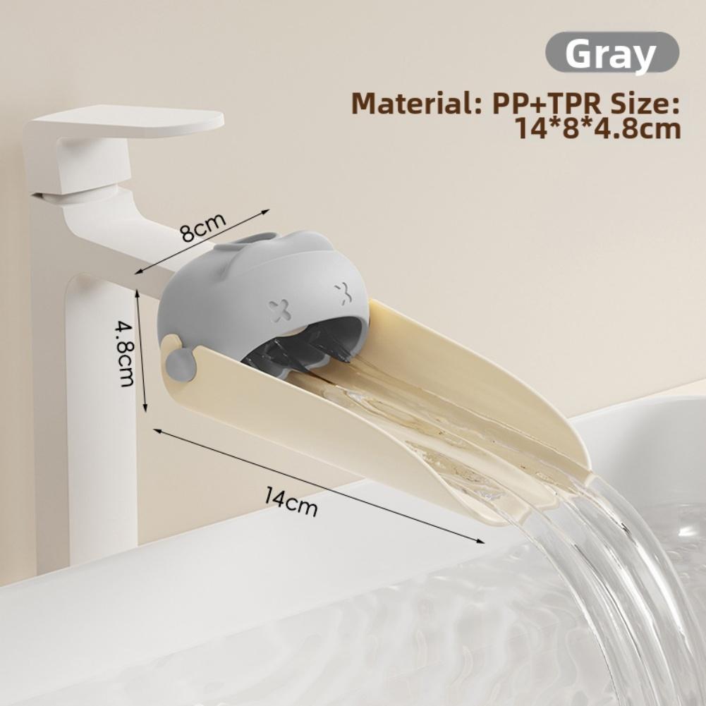 

Child Friendly Water Faucet Extender with Splash Guard For Easy Install Fits Most Kitchen and Bathroom Faucets сірий колір