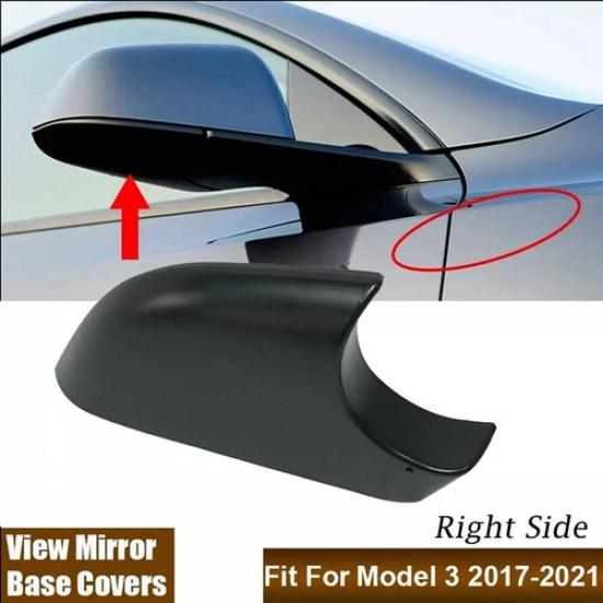Right Side For Tesla Model 3 2017- Black Door Wing Mirror Lower Holder Cover