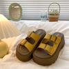 New Summer Women's Scoop Cake Bottom Sandals 7cm Sole Height Fashionable Sandals Women's Shoes for Leisure and Vacation Beach