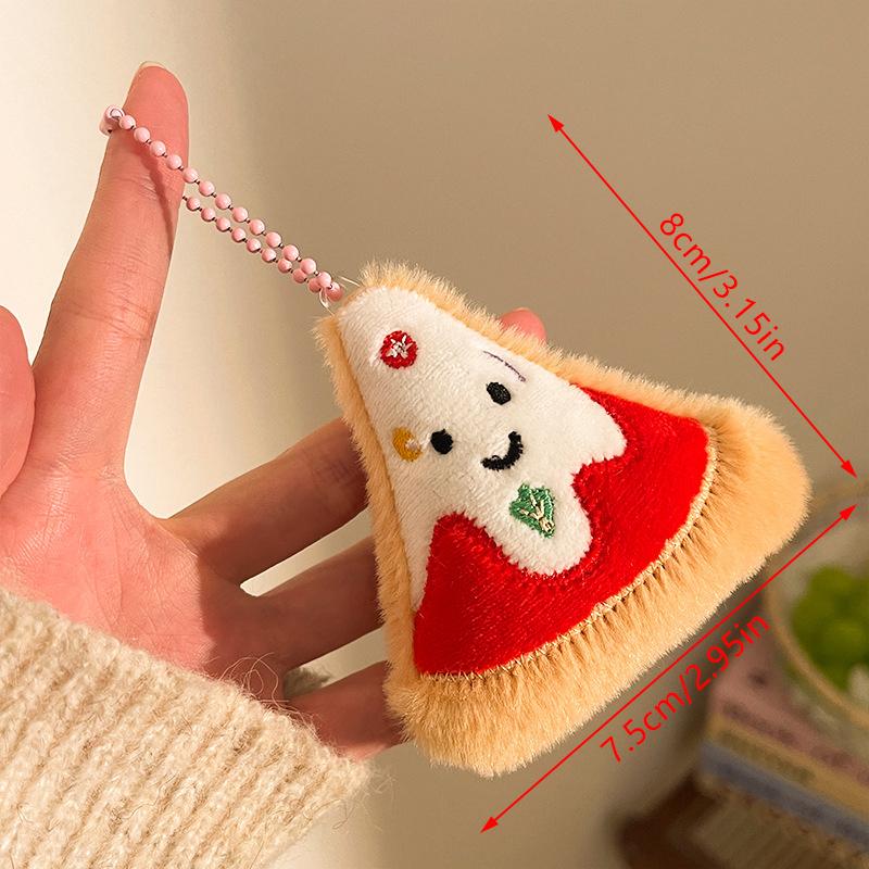 Cute Cartoon Toast Burger Sandwich Plush Doll Stuffed Toy Keychain Pendant Backpack Charm Bag Hanging Ornaments Accessories Gift