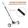 50Lbs Rolling Magnetic Sweeper with Wheels, Push-Type Magnetic Pick Up Sweeper, 24-inch Large Magnet Pickup Lawn Sweeper with Telescoping Handle, Easy
