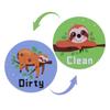 Funny Dog Owl Fridge Magnets Dishwasher Magnetic Sticker Home Decor Clean Dirty Sign