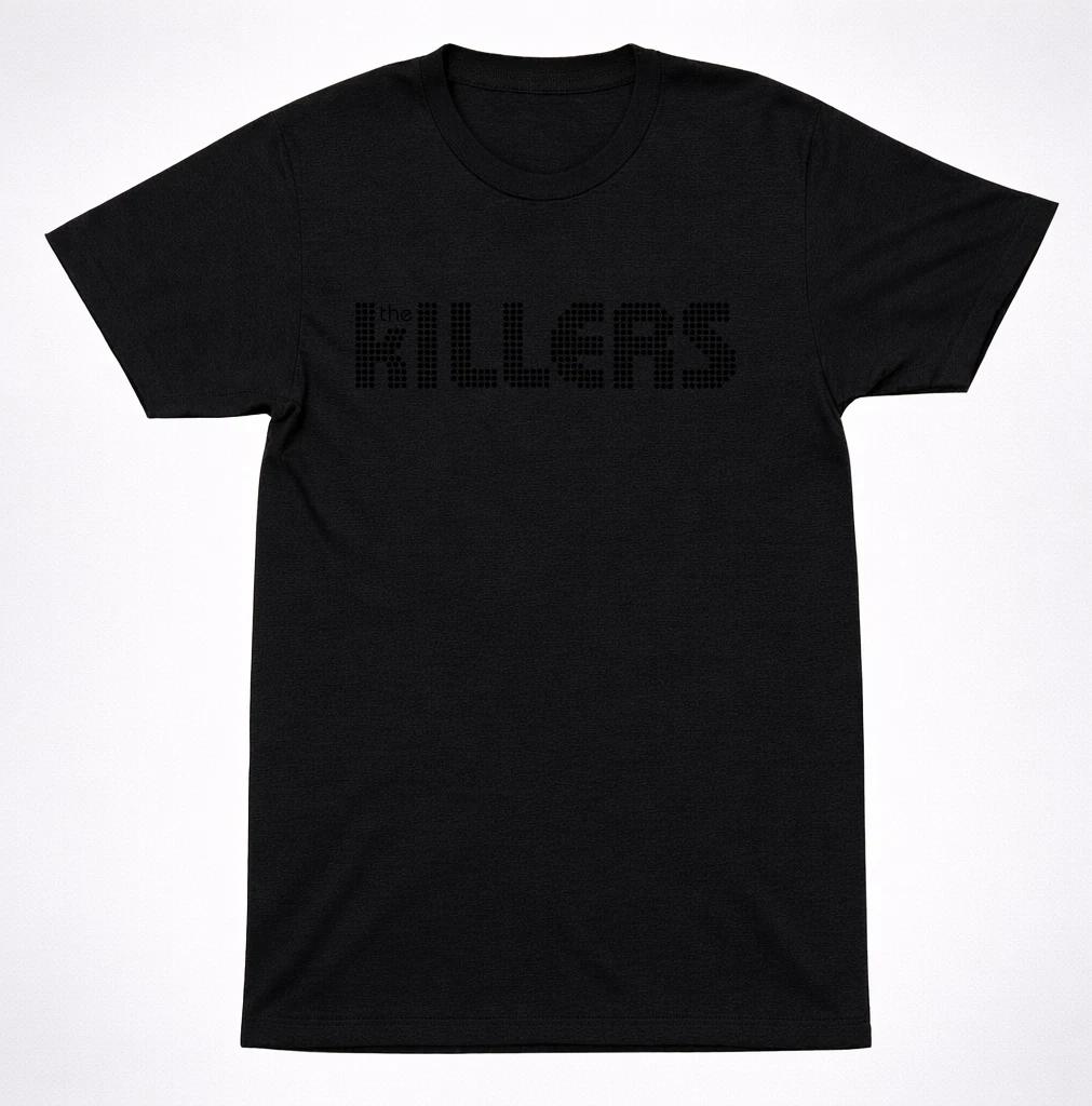 The Killers Dot Subtle Black on Black TK Logo T-Shirt Indie Alternative Band Tee 4XL